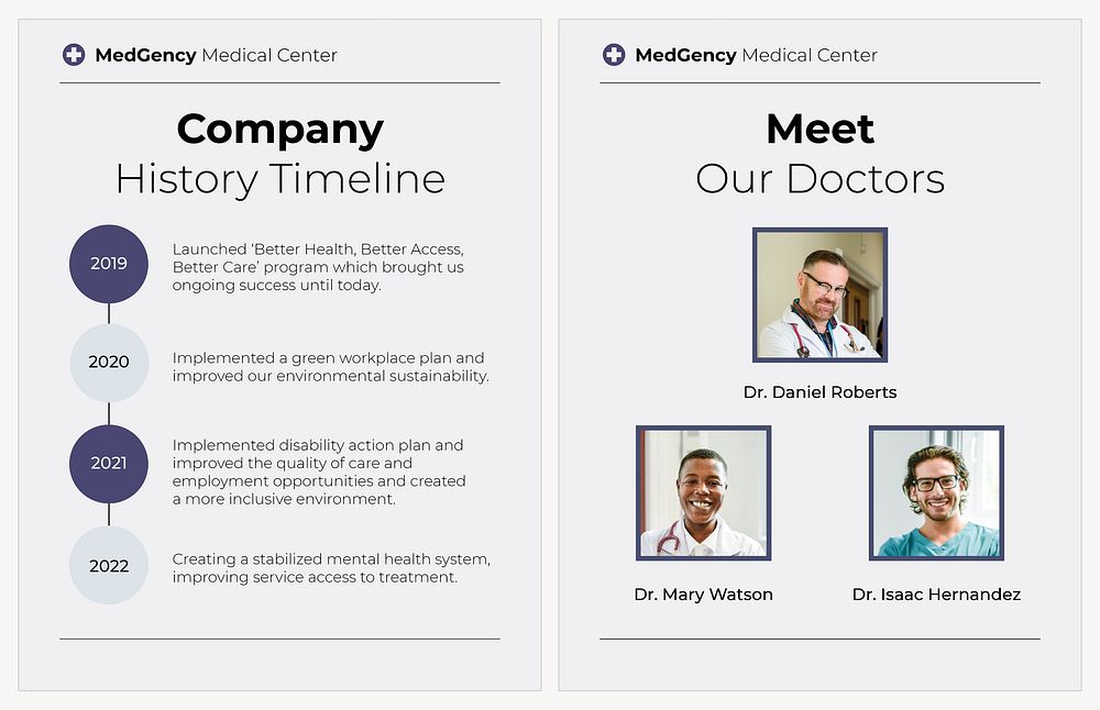 Medical business information flyer template, healthcare services set psd