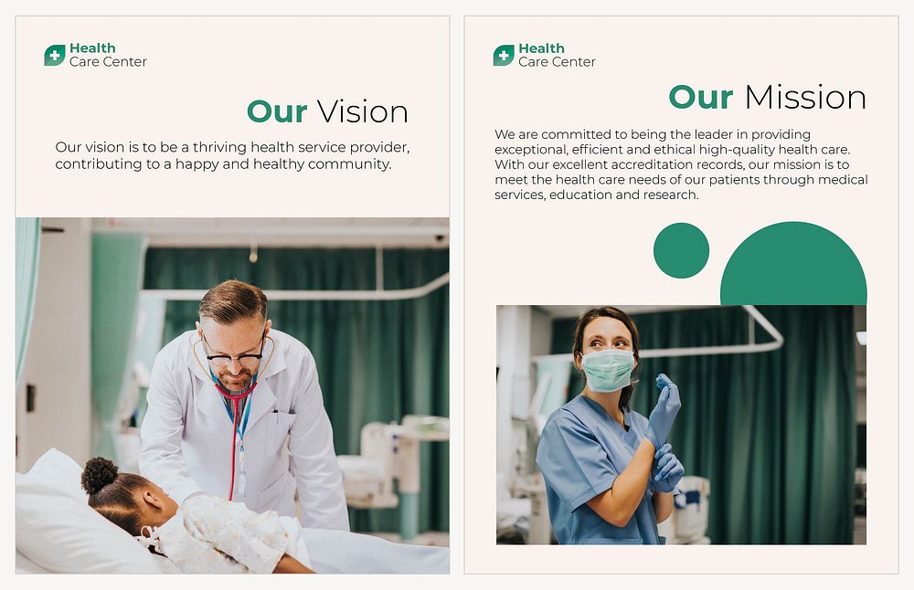 Medical industry flyer template, healthcare services set psd