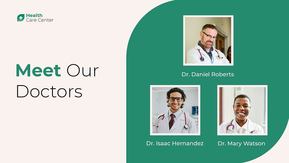 Doctors Powerpoint presentation template, healthcare & hospital design psd