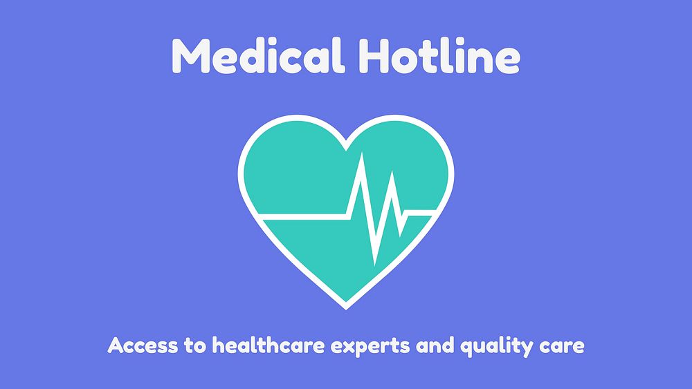 Medical hotline blog banner template, healthcare design vector