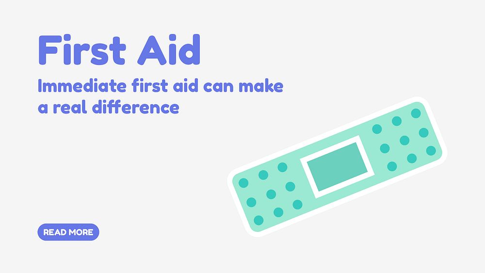 First aid blog banner template, healthcare & hospital design psd