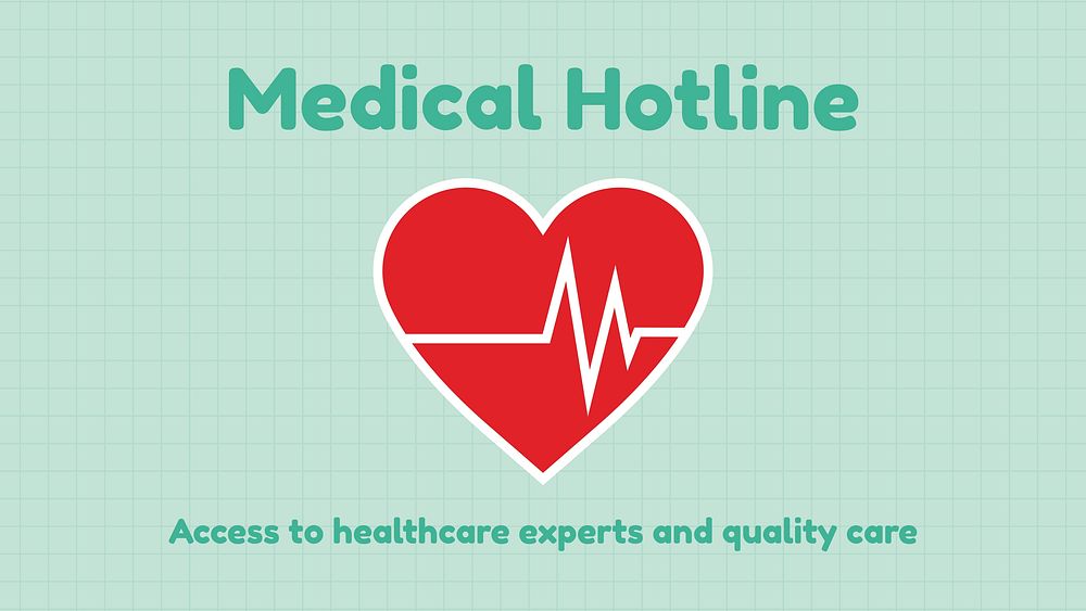 Medical hotline blog banner template, healthcare design vector