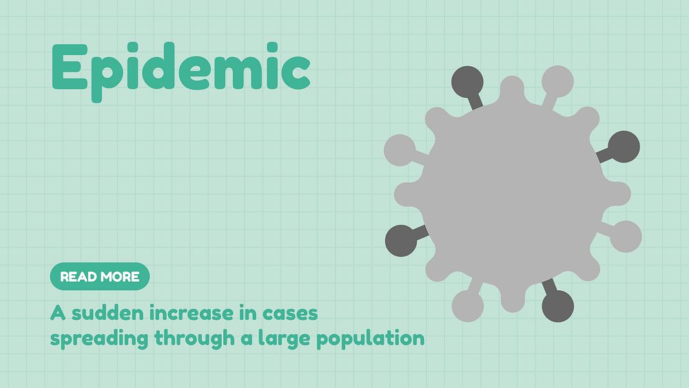 Epidemic blog banner template, healthcare & covid design psd