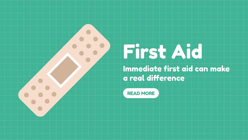 First aid blog banner template, healthcare design vector