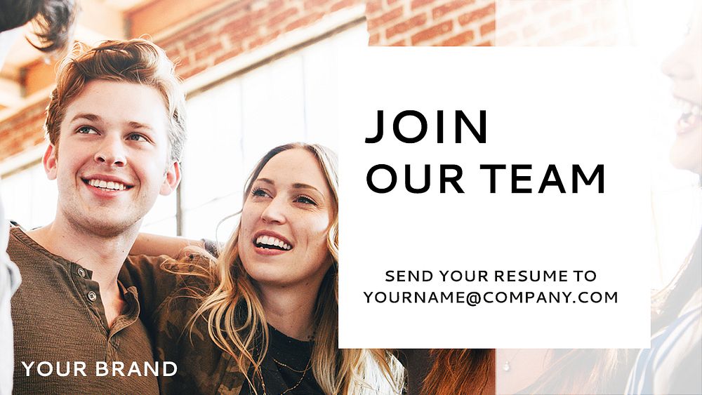 Join our team job recruitment social advertisement template mockup