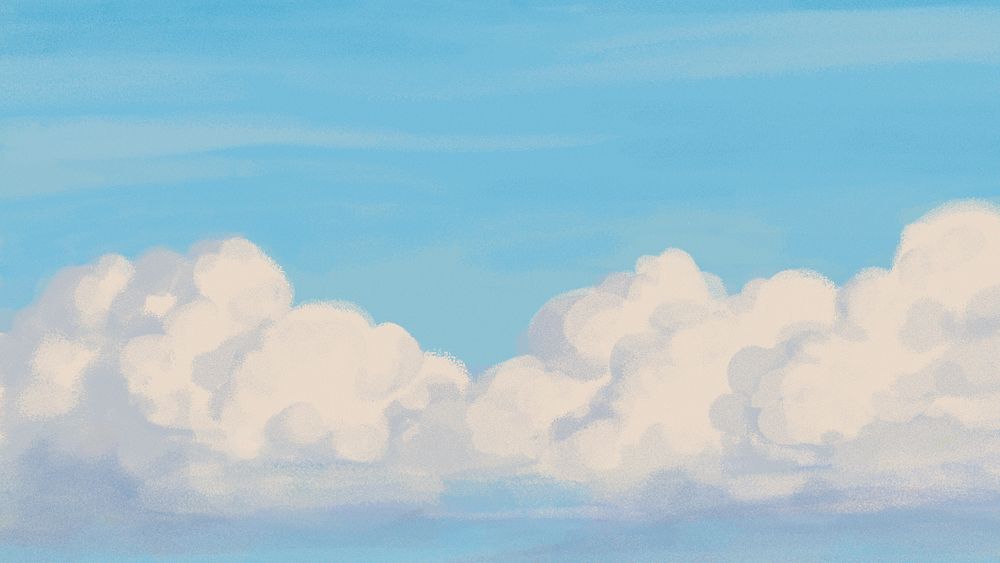 Aesthetic landscape background, blue sky design