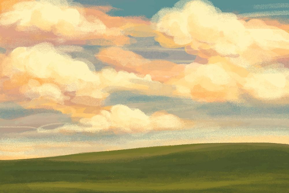 Sky background, minimal nature pastel design vector