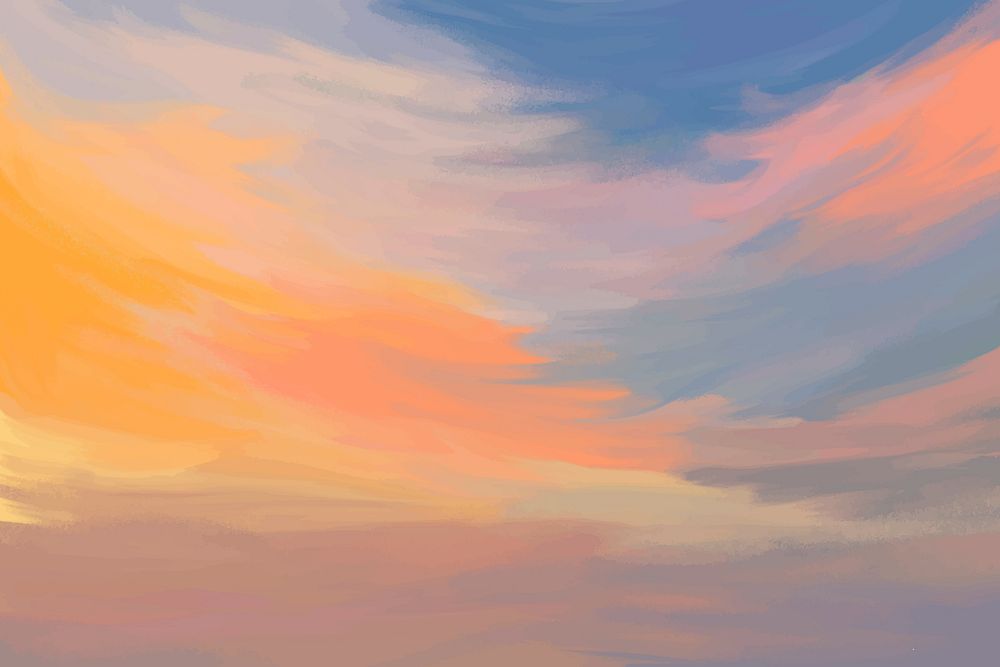 Sunset background, minimal pastel design vector