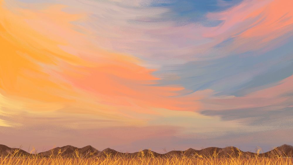 Sunset background, minimal pastel design