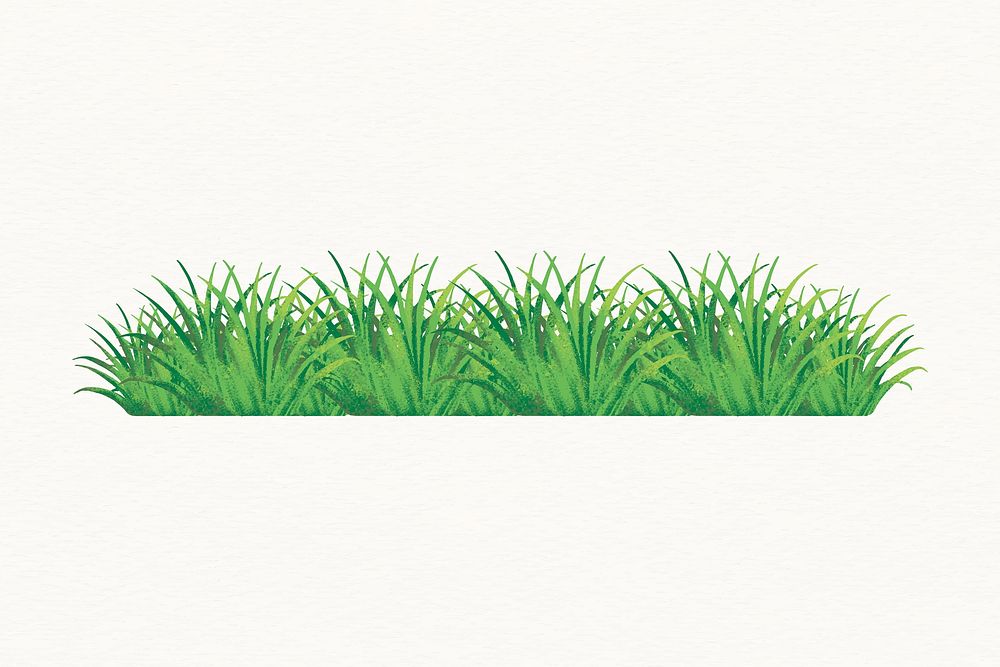 Nature sticker, minimal grass design vector