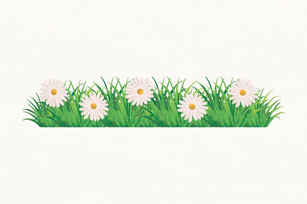 Nature sticker, minimal grass design vector