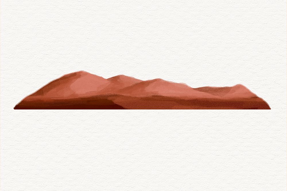 Nature illustration, minimal mountain top design