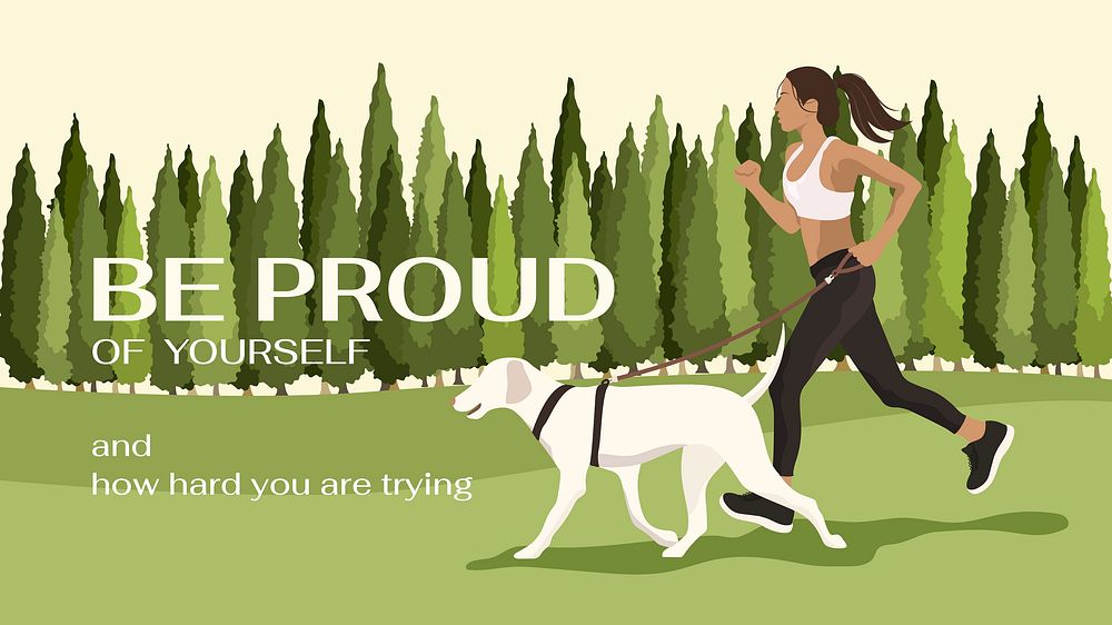 Women's fitness blog banner template, aesthetic vector illustration