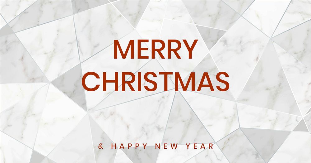 Psd Merry Christmas greeting gray geometric background