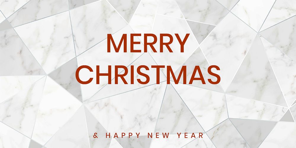 Psd Merry Christmas greeting gray geometric background