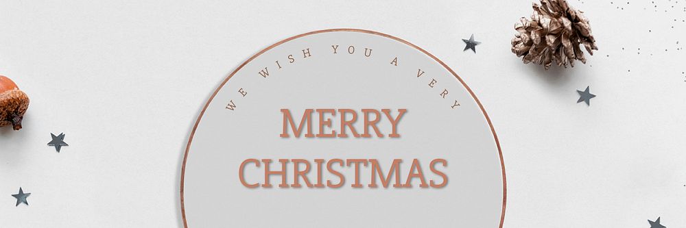 Christmas greeting psd template social media banner
