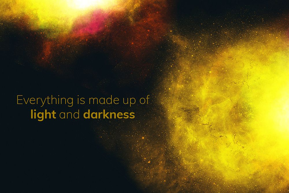 Abstract galaxy banner template psd in yellow with editable text