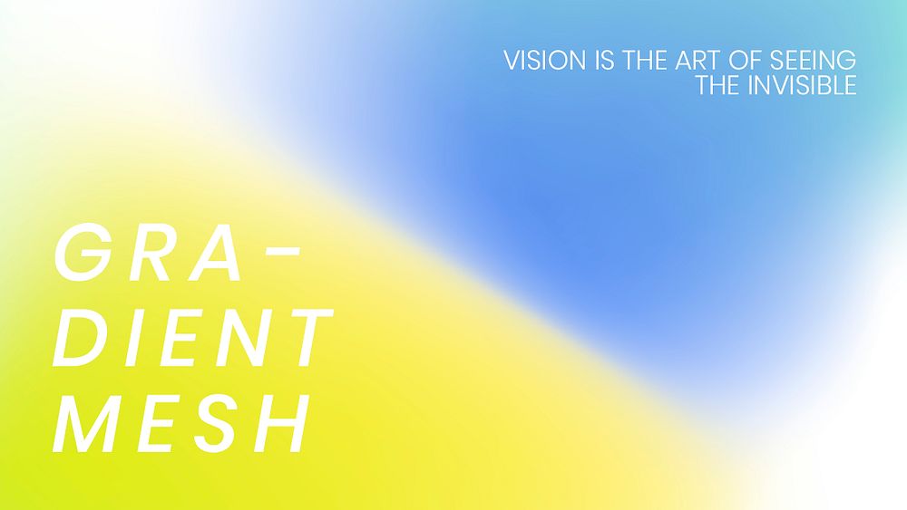 Abstract template psd yellow and blue gradient for blog banner