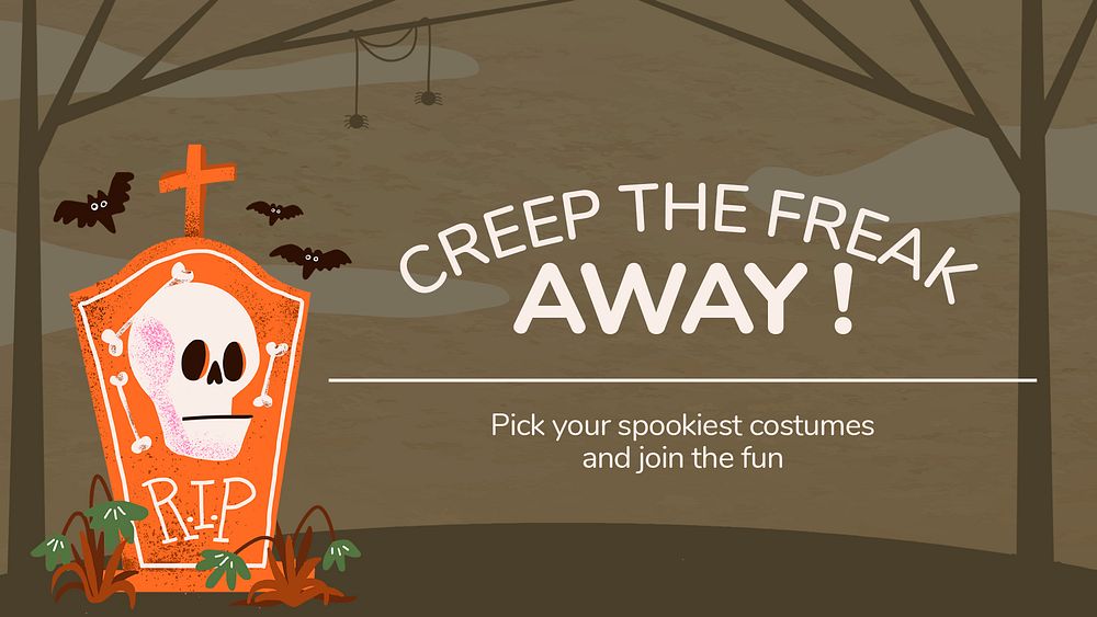 Halloween banner template psd, celebration event advertisement
