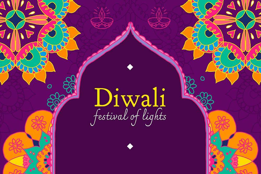Diwali festival banner template vector