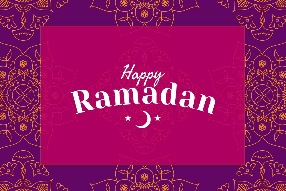 Happy Ramadan banner template psd