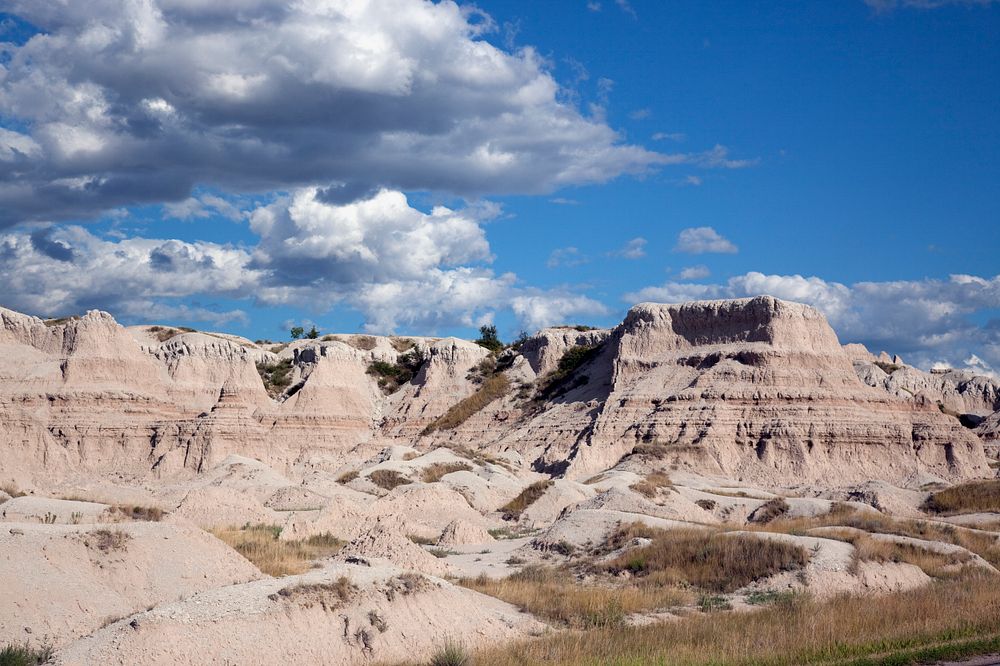 Badlands National Park.  244,000 acres of sharply eroded buttes, pinnacles, and spires. Bison, bighorn sheep, endangered…