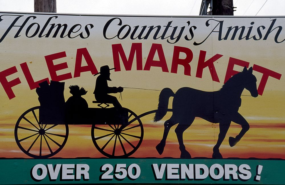 Amish vendor sign.