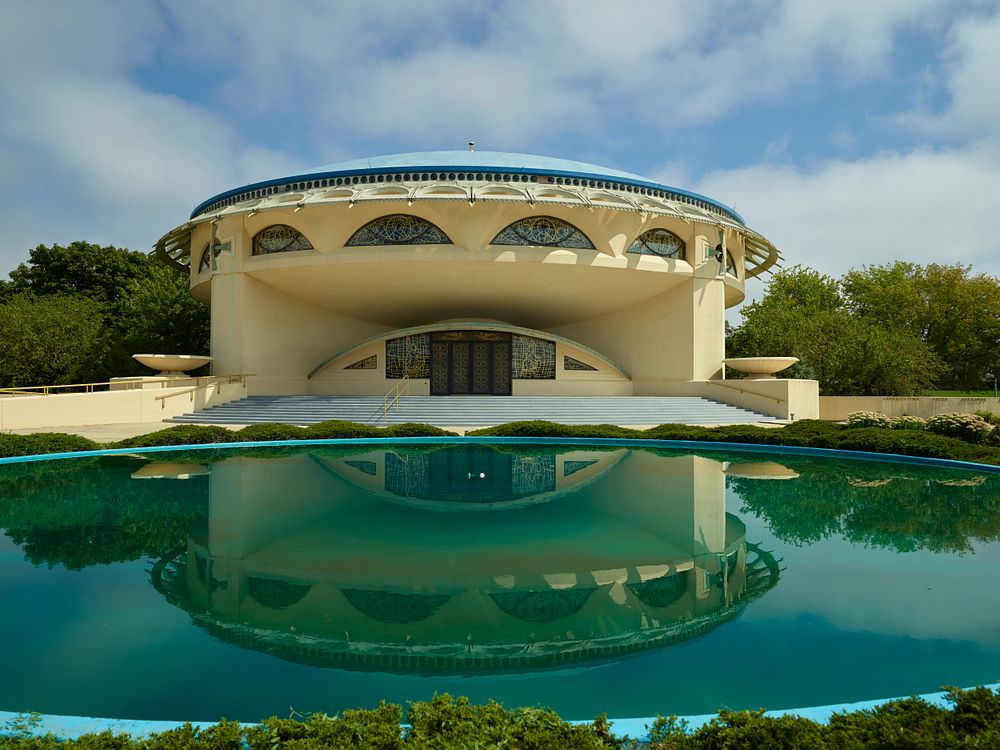 The Annunciation Greek Orthodox Church in Milwaukee, Wisconsin, designed by famed architect Frank Lloyd Wright