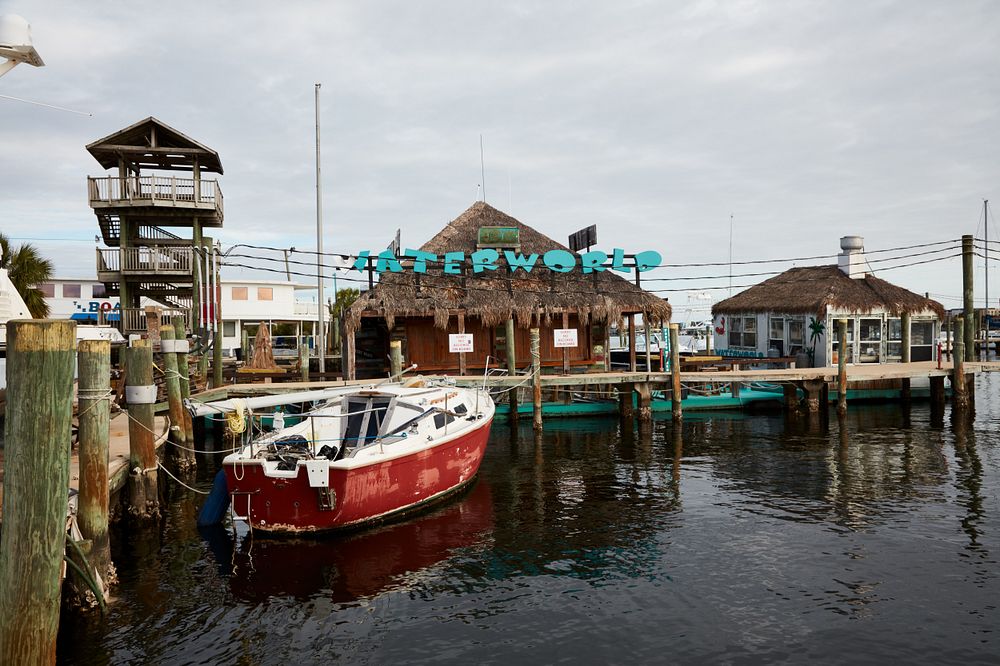 The humble “Waterworld” marina in Fort Walton Beach, in the “Panhandle” portion of the state above the Gulf of Mexico.