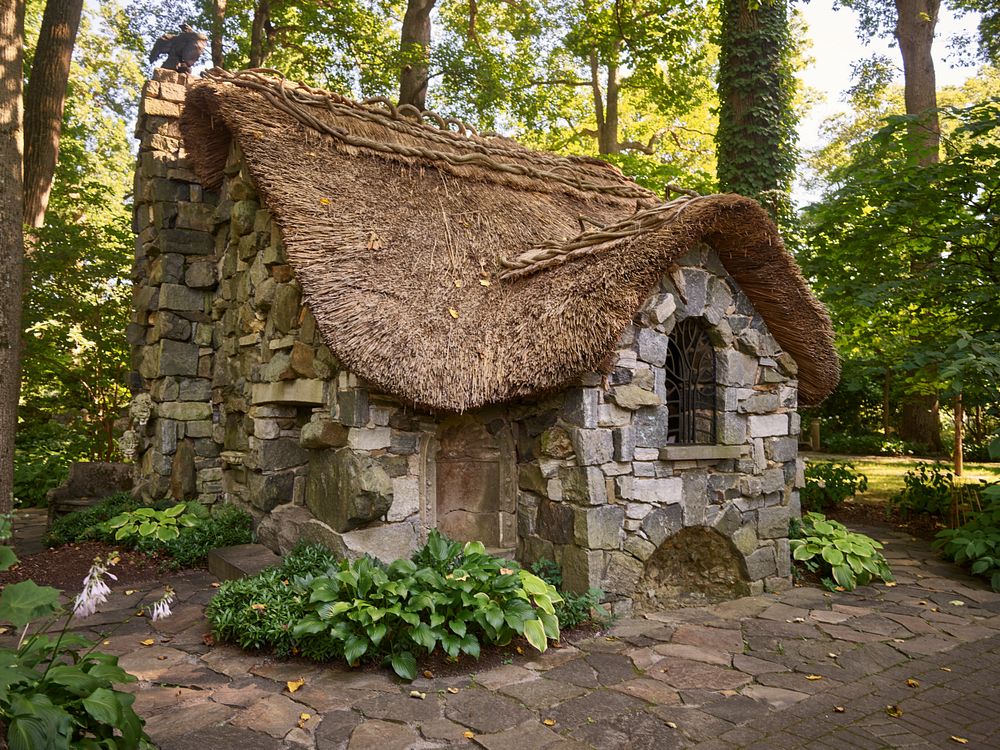 The “Faerie Cottage” folly at the Winterthur Museum, Garden and Library, an American estate and museum in Winterthur…