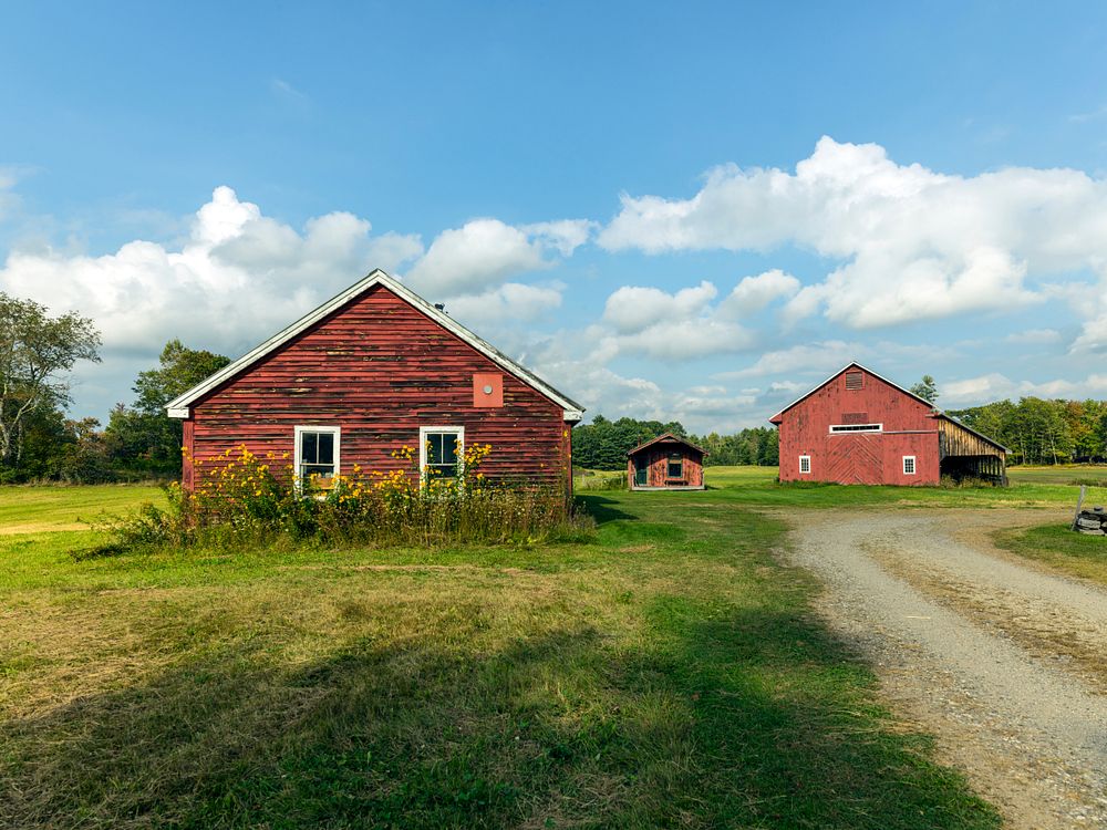 Scene hay farm West Buxton, Free Photo rawpixel
