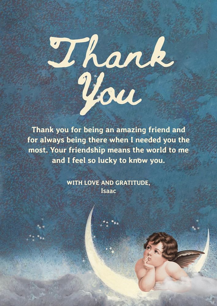 Thank you poster template, editable text and design