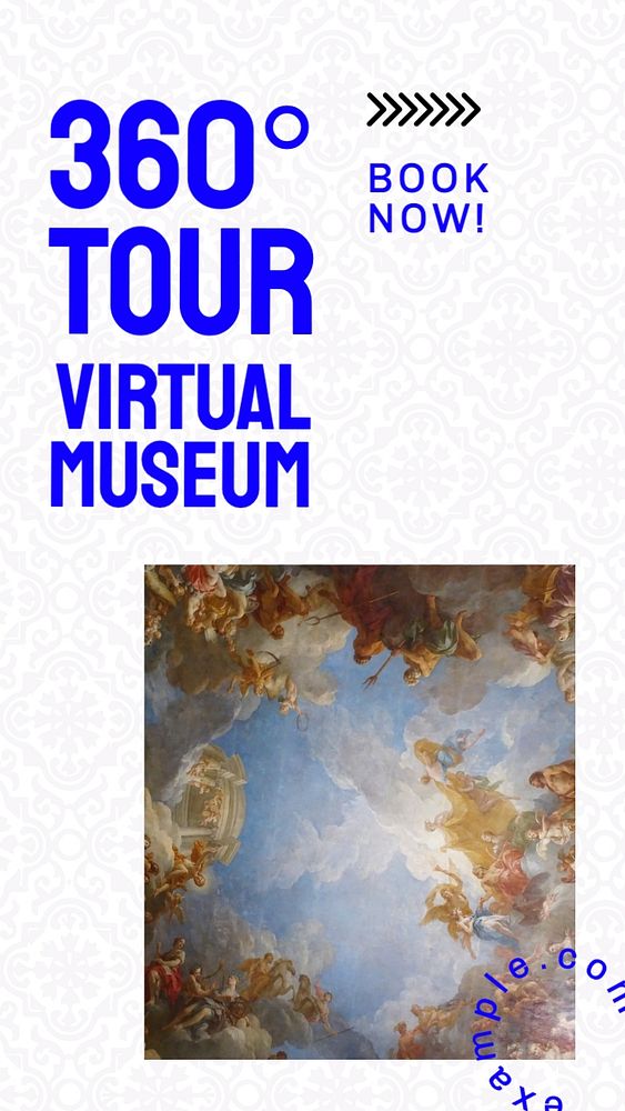 Virtual museum  Instagram story template, editable design for social media