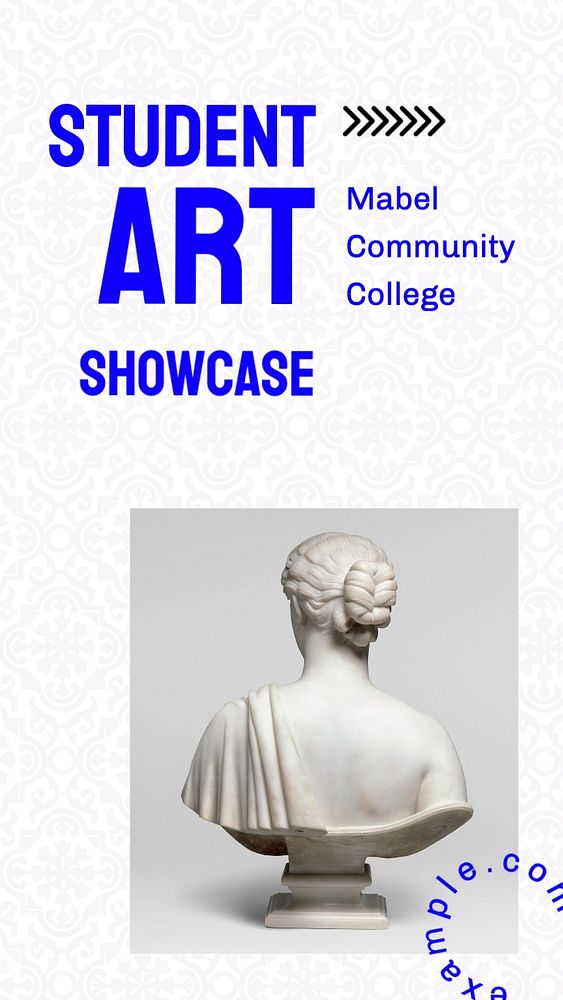 Student art showcase  Instagram story template, editable design for social media