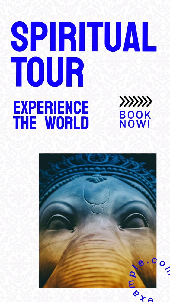 Spiritual tour Instagram story, editable social media design