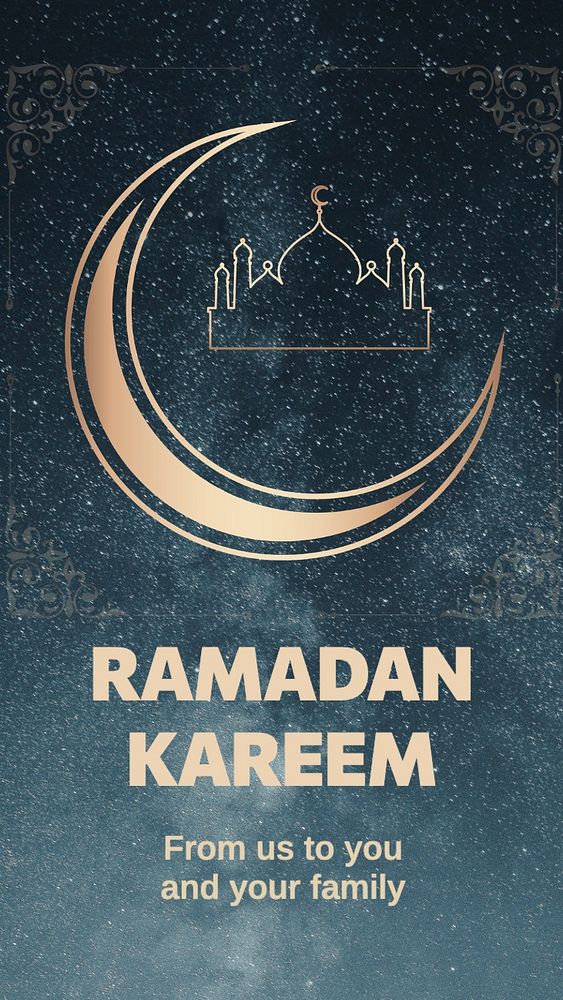 Ramadan Kareem Facebook story template, editable design