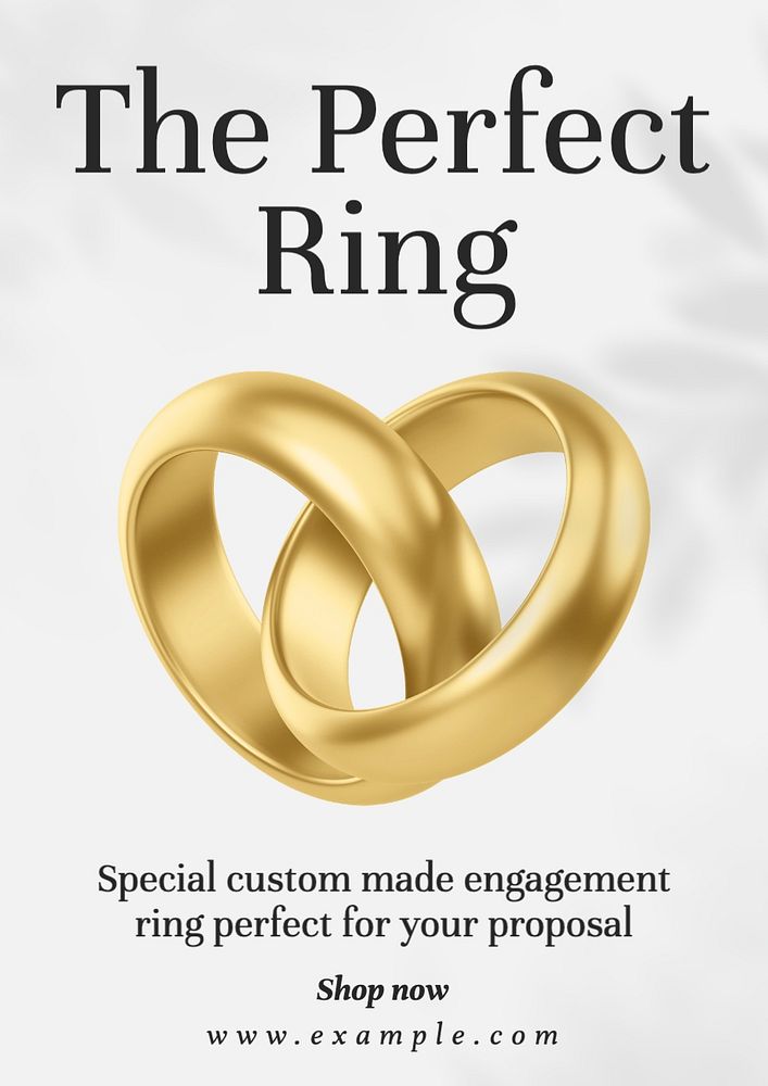 The perfect ring poster template, editable text and design