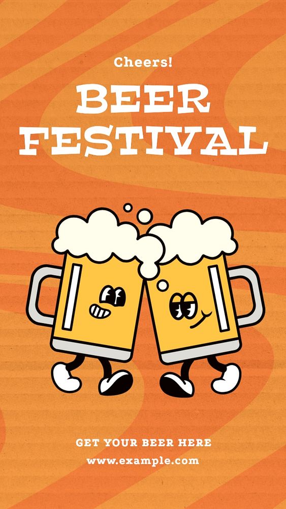 Beer festival Instagram story template, editable text