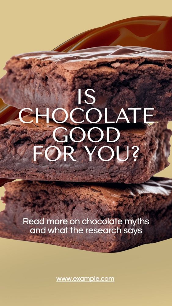 Chocolate nutrition Instagram story template, editable text