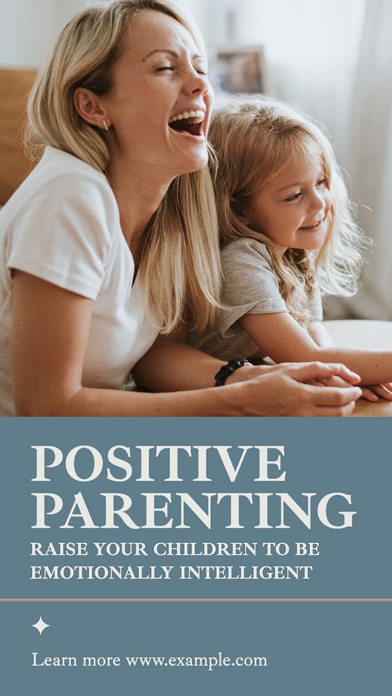 Positive parenting Instagram story template, editable text