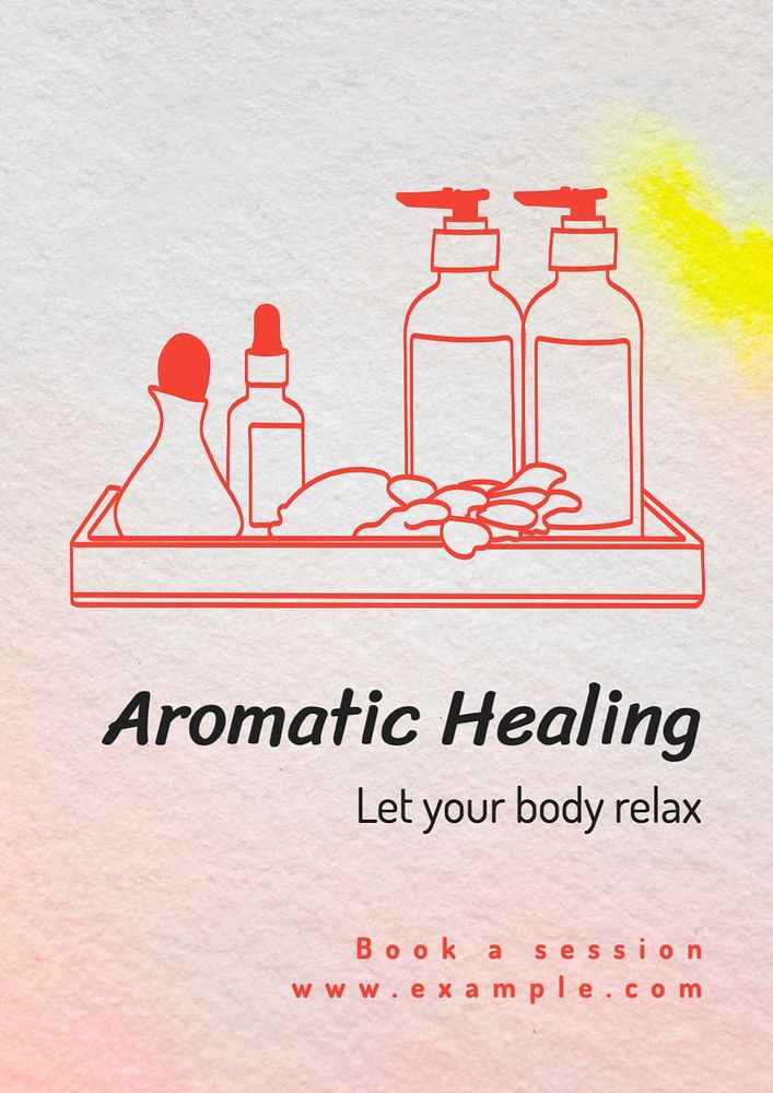 Aromatherapy poster template, editable text and design