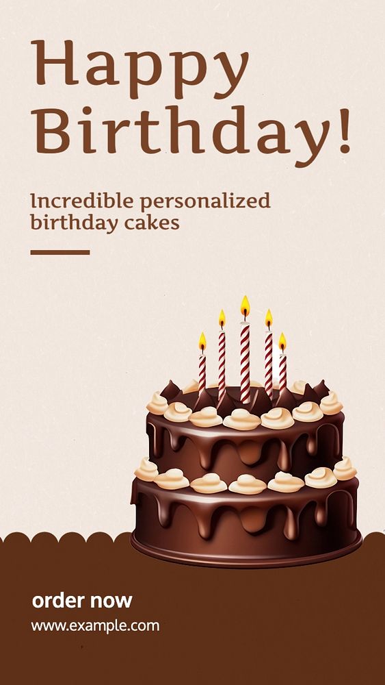 Happy birthday Instagram story template, editable text