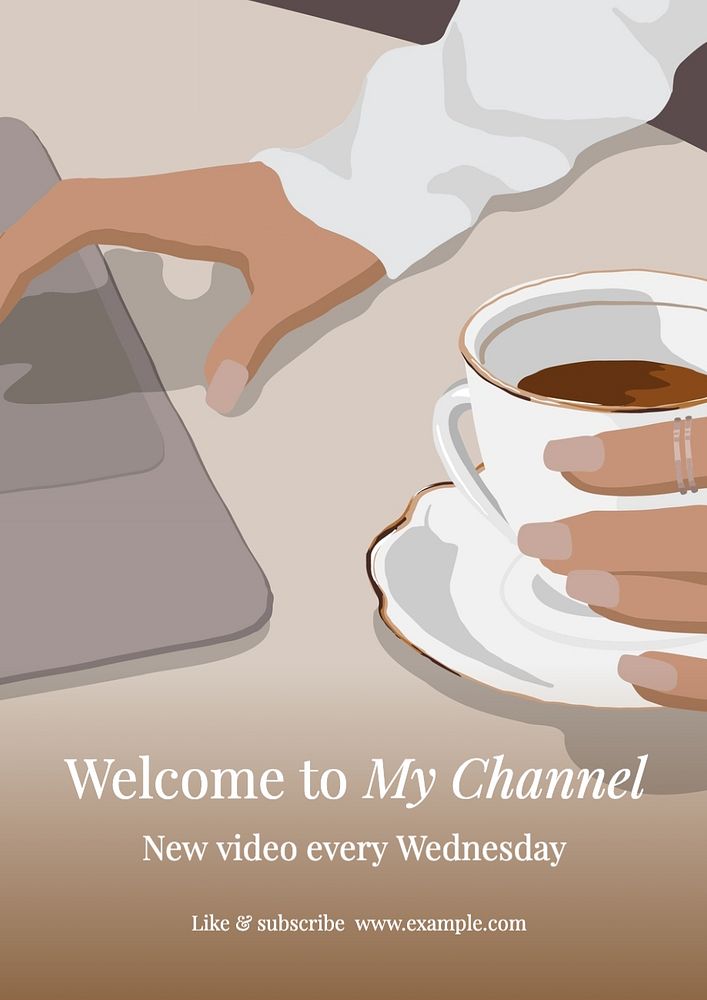 Welcome to my channel poster template, editable text and design