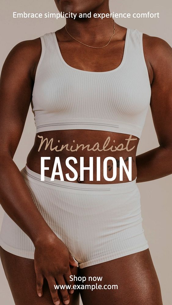 Minimalist fashion Instagram story template, editable social media design