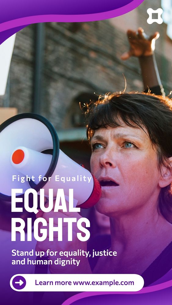 Equal rights Facebook story template, editable design