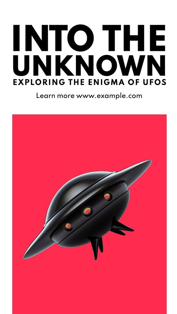 UFO article Instagram post template, editable text