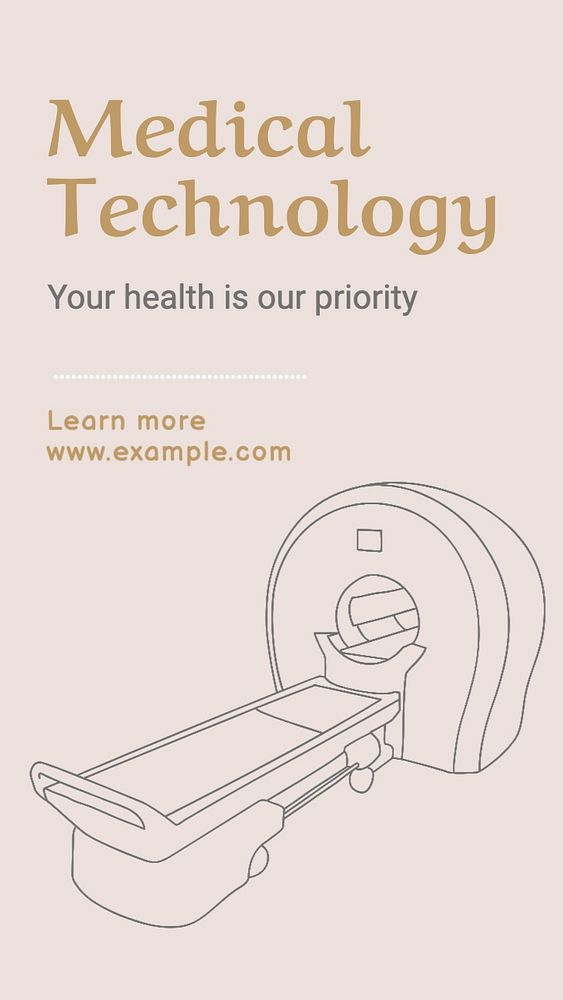 Medical technology Facebook story template, editable design
