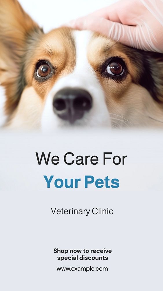 Pet store Instagram post template, editable text