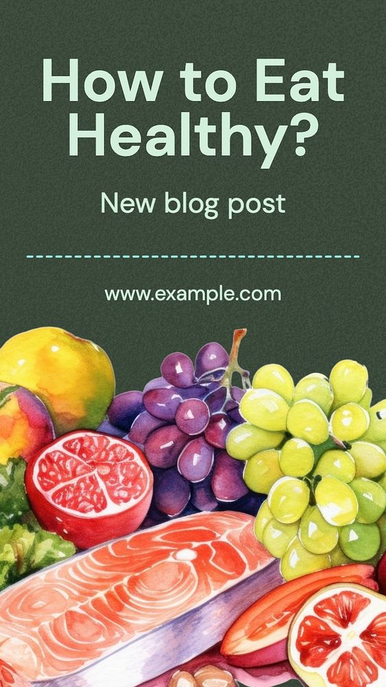 Healthy eating Instagram story template, editable text