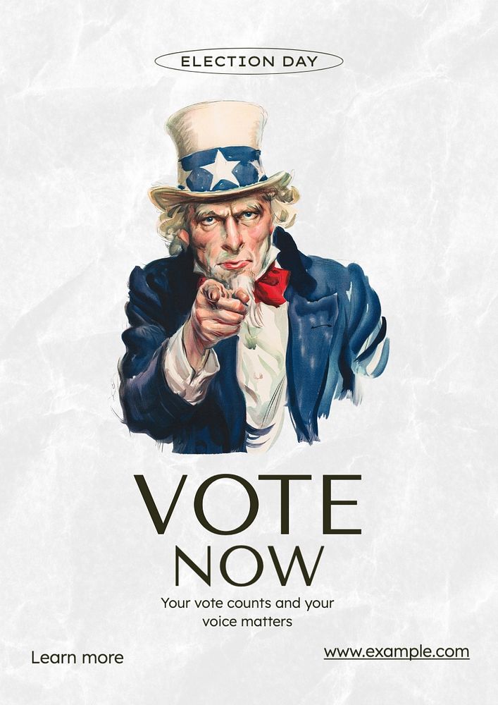 Vote now Instagram poster template, editable text and design